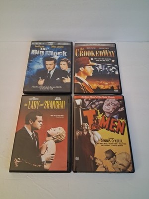 4 DVDS: T-Men/The Big Clock/The Crooked Way/The Lady From Shanghai 