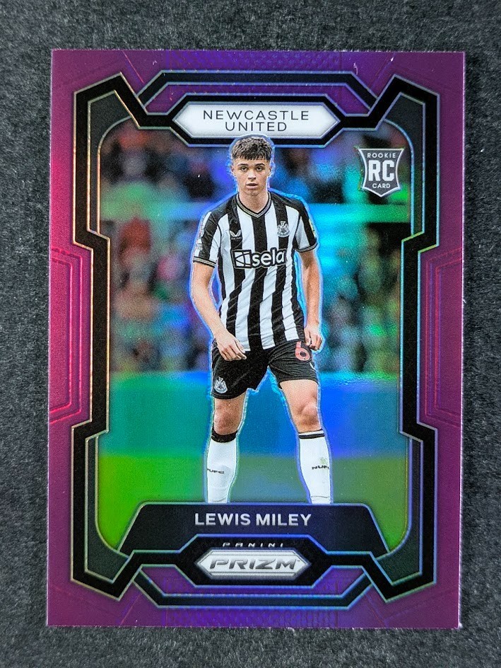 2023-24 Panini Prizm Premier League LEWIS MILEY Rookie RC Purple Prizm SP #72