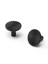10 Pack Black Cabinet Knobs Matte Black Flat Drawer Pulls Kitchen Cupboard Ba...
