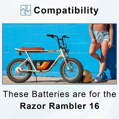 Premium 36 Volt 7 Ah Battery Pack for the Razor Rambler 16 Bike | eBay