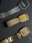 Vintage Seiko & E. Gluck Quartz Watch Lot Digital Analog Parts Repair