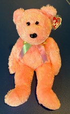 2002 TY Pink "Sherbert" Bear Beanie Buddy MWMT   Vintage   PRIVATE COLLECTION