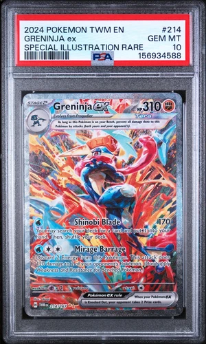 POKEMON GRENINJA ex 2024 TWM EN-TWILIGHT MASQUERADE #214 SIR PSA 10