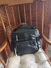 Women s Black Vegan Leather Purse Backpack Boho Strap Multiple Pockets Brand New