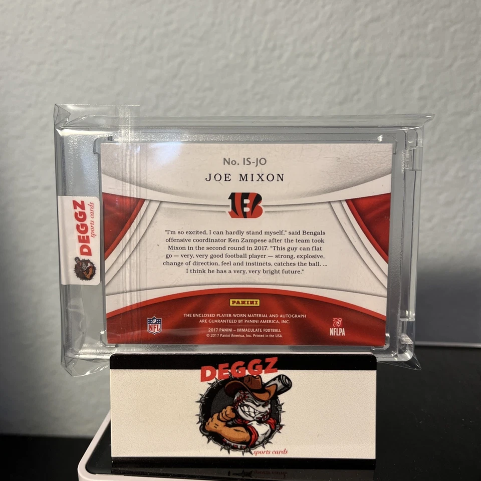 2017  Immaculate RPA  /49 Joe Mixon #IS-JO Patch Auto CHUNKY PATCH Plyr Worn🔥 - Image 3 of 3