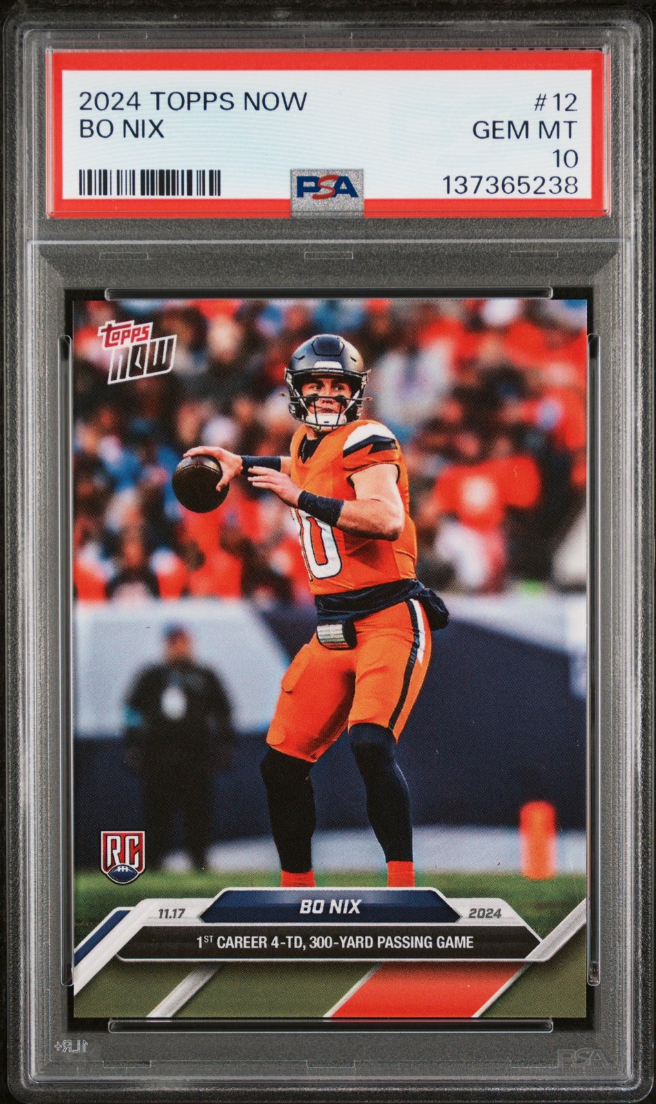 Bo Nix Topps Now #12 Base