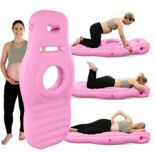 Inflatable Pregnancy Pillow Full Body Maternity Airbed/Float with Hole for Tummy