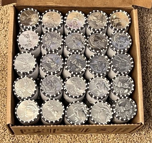 Box Of 50 Rolls 1776-2026 D Liberty SEMIQUINCENTENNIAL Uncirculated Half Dollars