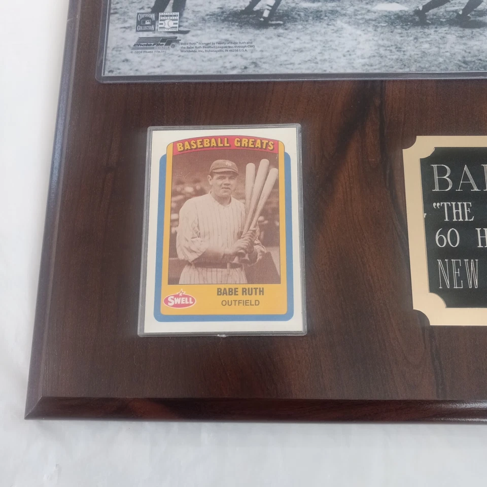 Babe Ruth The Sultan Of Swat 60 Home Runs New York Yankees Wooden Plaque 12x15 - Image 2 of 4