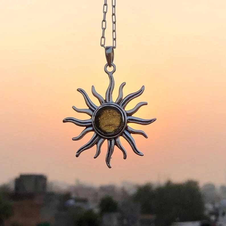 Colgante Moldavita Natural Plata de Ley 925 Hecho a Mano Diseñador Joyería Regalo Ella Foto 3 de 3