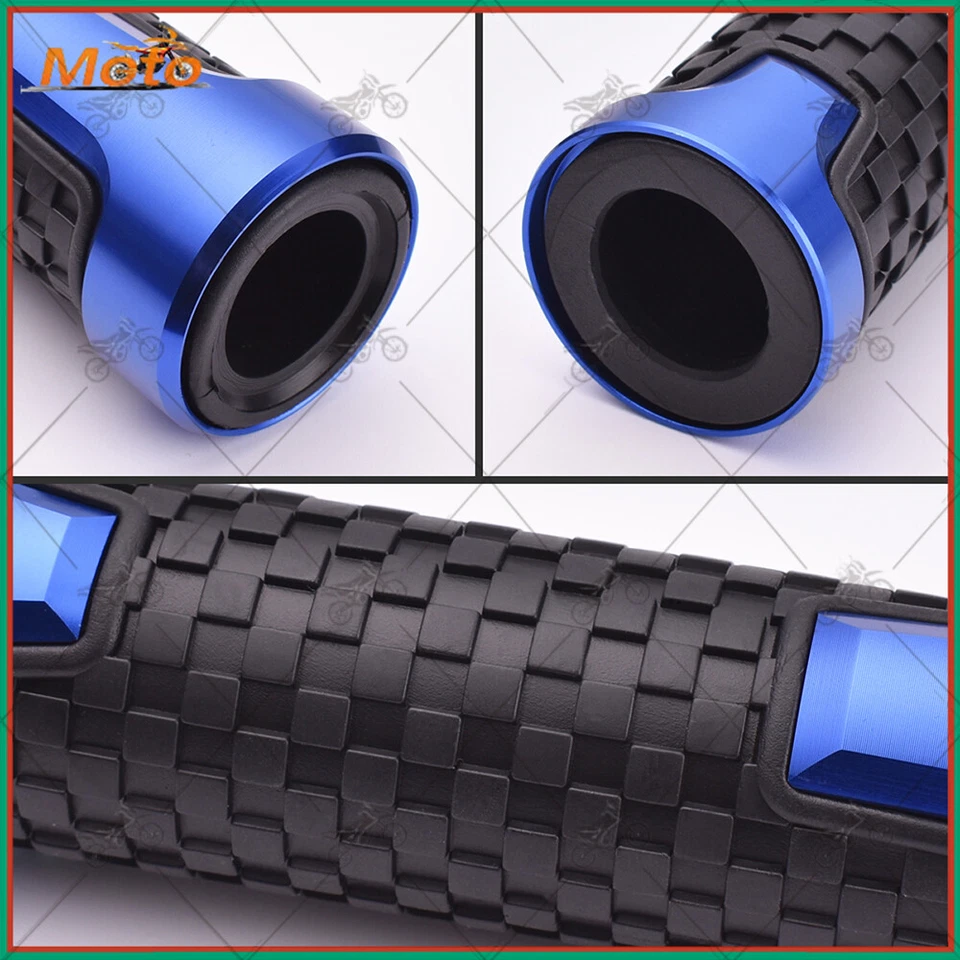 AZUL - EMPUÑADURA MANILLAR IZQUIERDA DERECHA UNIVERSAL 7/8" 22MM NUEVA PARA YAMAHA Vino 125 50 Foto 3 de 4