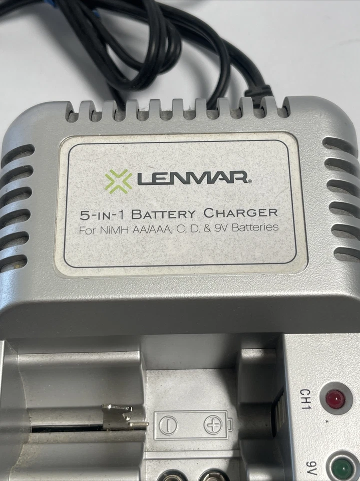 Lenmar 5 In 1 Battery Charger Pro541 Clean Class 2 AA AAA C D 9v Batteries - Image 3 of 4