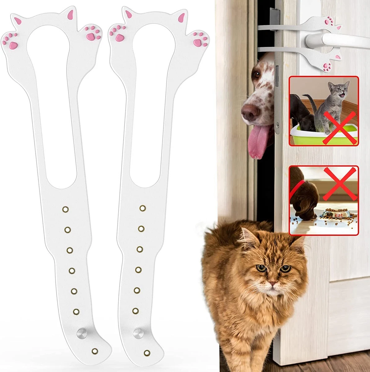 Adjustable clearance cat door