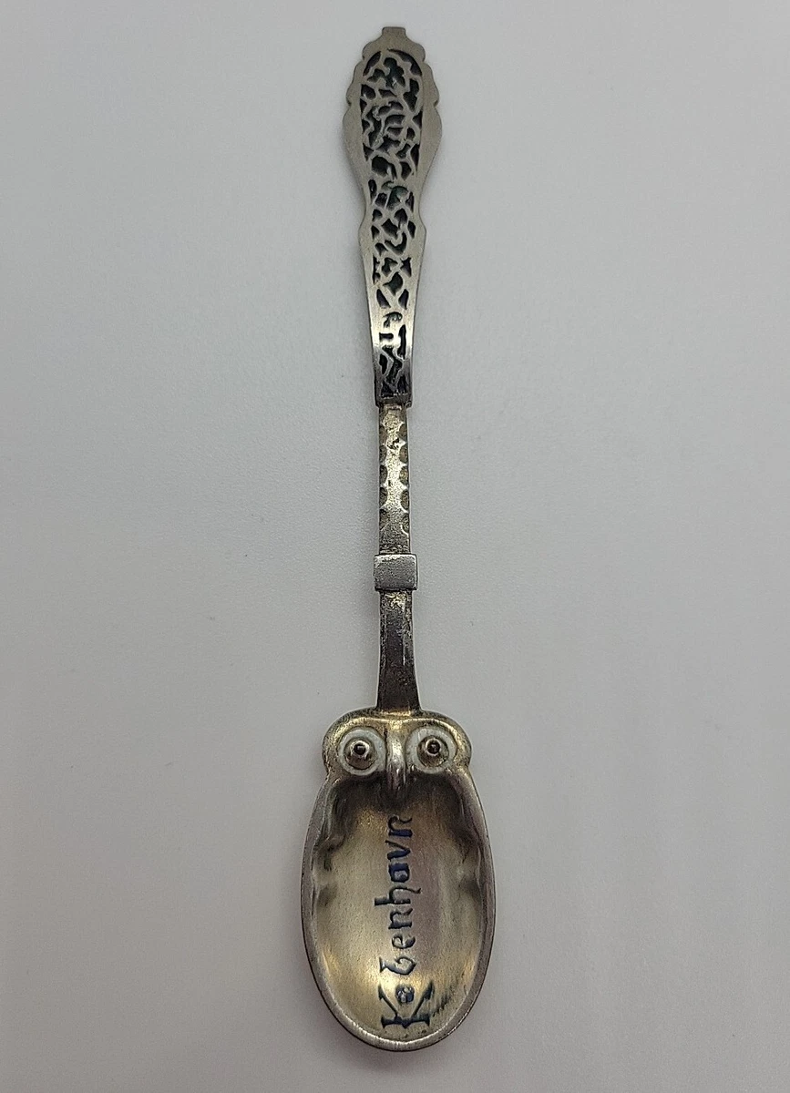 Danmark Spoon In Antique Us Sterling Silver Souvenir Spoons for