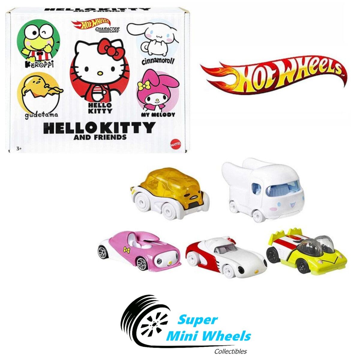 Hot Wheels Sanrio Character Cars 5-Pack