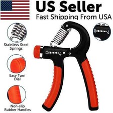 Hand Grip Strength Power Trainer Gripper Strengthener Adjustable Gym Exerciser