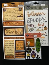A-M-M HALLOWEEN STICKERS, RUB-ONS  GEL EMBELLISHMENTS