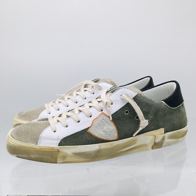Philippe Model - PRLU - XS02 - Men s Sneakers - Mixage / Militaire Blanc SZ 12 M