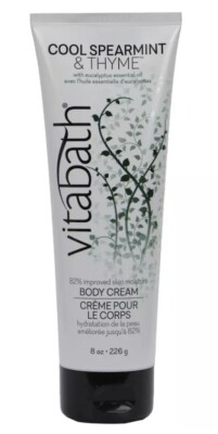 Vitabath Body Cream, Cool Spearmint & Thyme. 8 Fl Oz