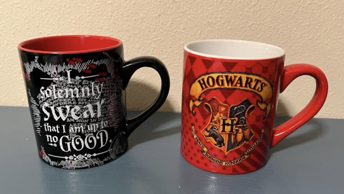 Harry Potter 14oz Ceramic Coffee Mug Set of 2 Hogwarts Solemnly Swear Design  