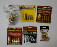 1 LOT 6 Packs Central Pneumatic Brass & Alum. Quick Connect Coupler Kits 1/4 NPT