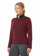 Kerrits Stable Temp Merino Wool Sweater - Sangria