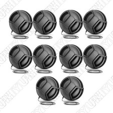 10 Pcs 55mm Snap-On Lens Cap for Canon Nikon Pentax Fujifilm Lense