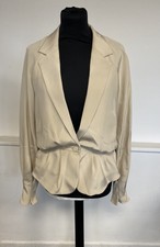 Elizabeth And James Lightweight Silk Jacket In Beige