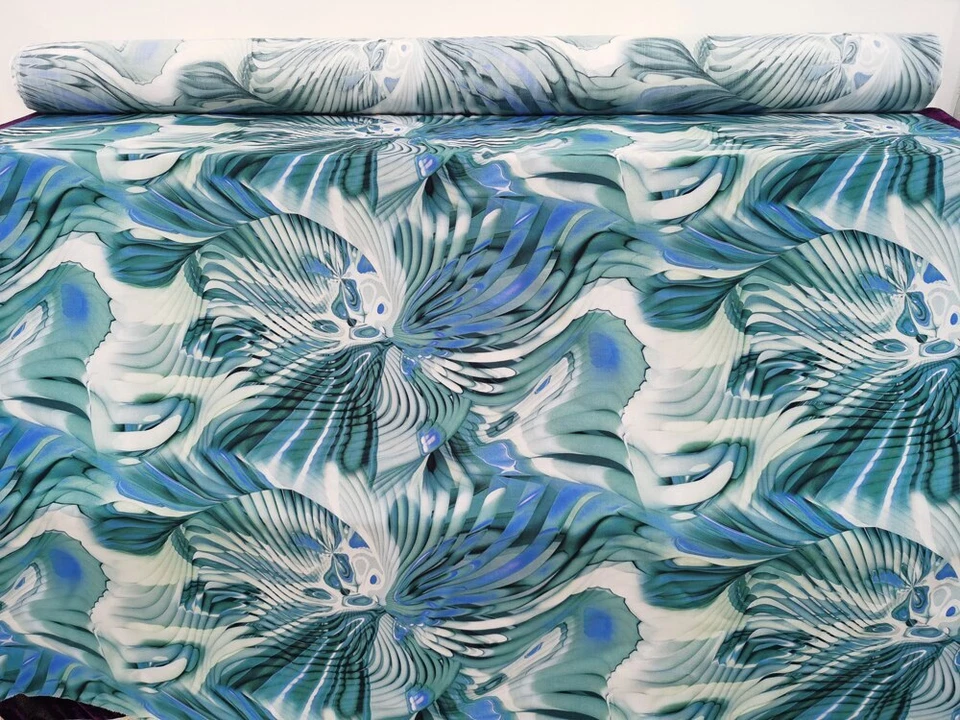 1yard X1.4meter Future Butterfly Viscose Fabric Soft Dress Shirt Material Poplin - Image 3 of 4