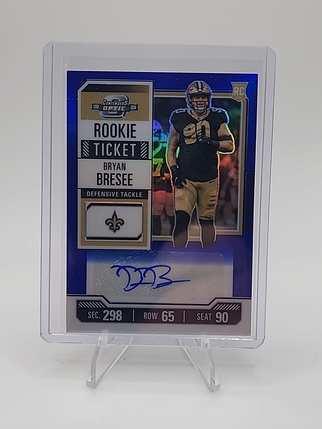 Bryan Bresee Panini Contenders Optic #150 Autograph-Blue