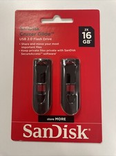 SanDisk Cruzer Glide 2X 16GB USB 2.0 Flash Drive Store More Brand New Ships Free