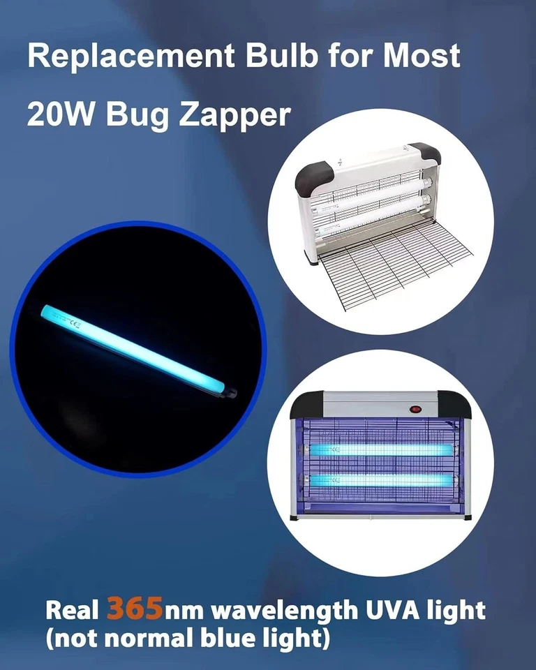 6 Pack T8F10W BL 10W Replacement Bulbs T8 10 Watts Fluorescent Tube for 20W - Image 4 of 4