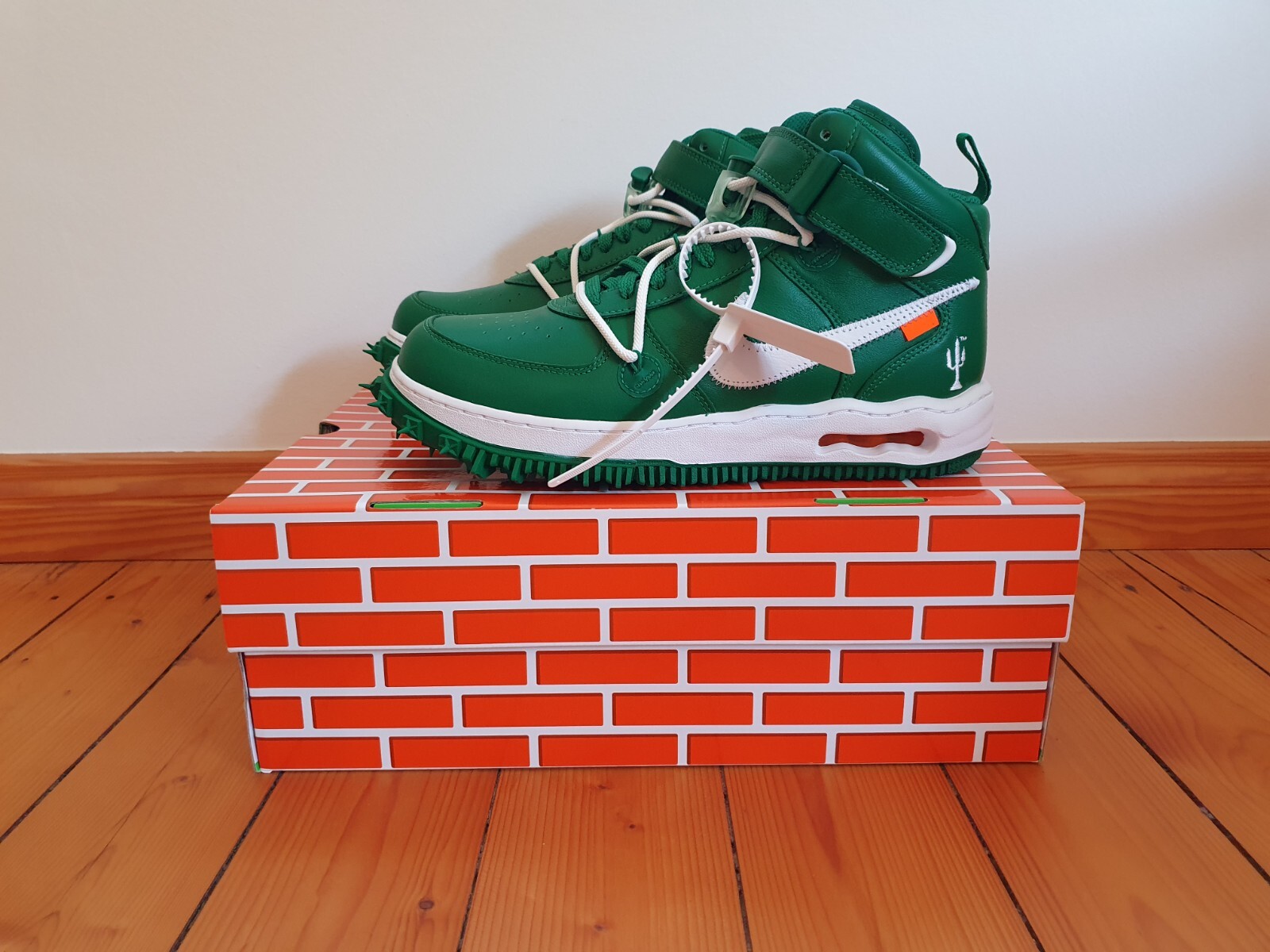 OFF WHITE X NIKE Nike x Off White Air Force 1 Mid ''Pine Green'' EUR 44 UK 9 US 10 nuove e confezione originale