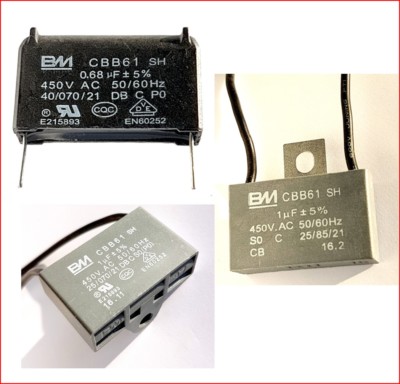 CBB61 Motor Lüfter Start Kondensator BM 0,45uF 0,68uF 1uF, 300V-450V UKseller-refb874