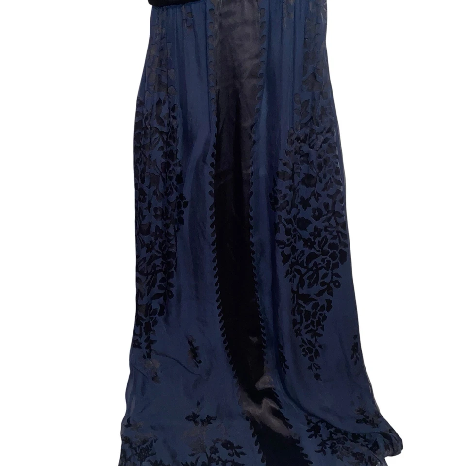 Kay Unger Dress Womens Size 2 Velvet Burnout Silk Prom Formal Fairy Whimsigoth - Image 4 of 4