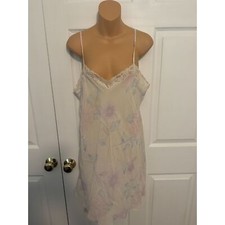 Vintage Valerie Stevens Sheer Chiffon Nightgown Chemise Slip M-AS IS