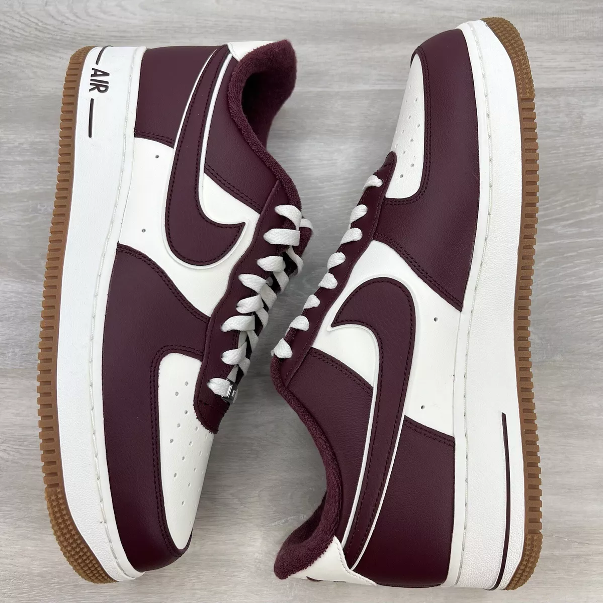 All burgundy cheap air force ones