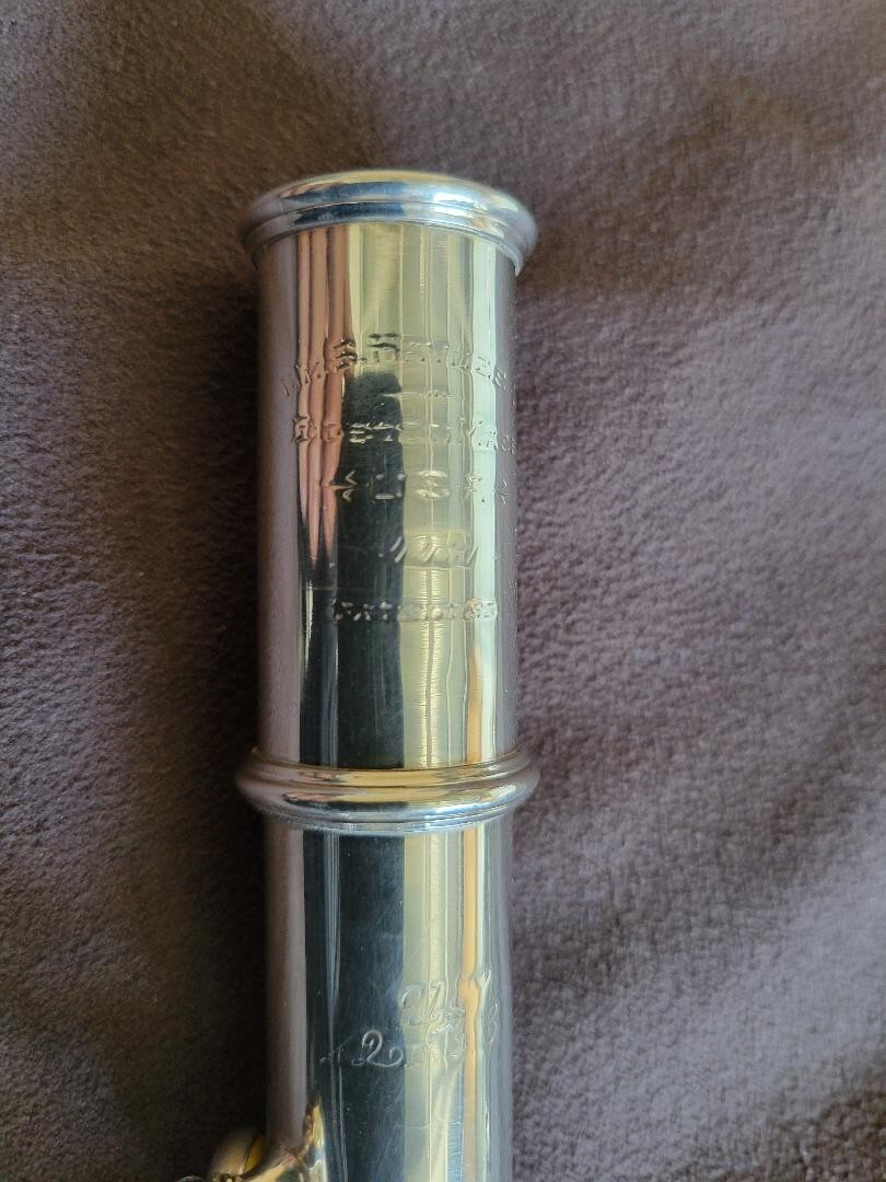 William S. Haynes Solid Silver Flute with new 5 Gold Ncut Headjoint