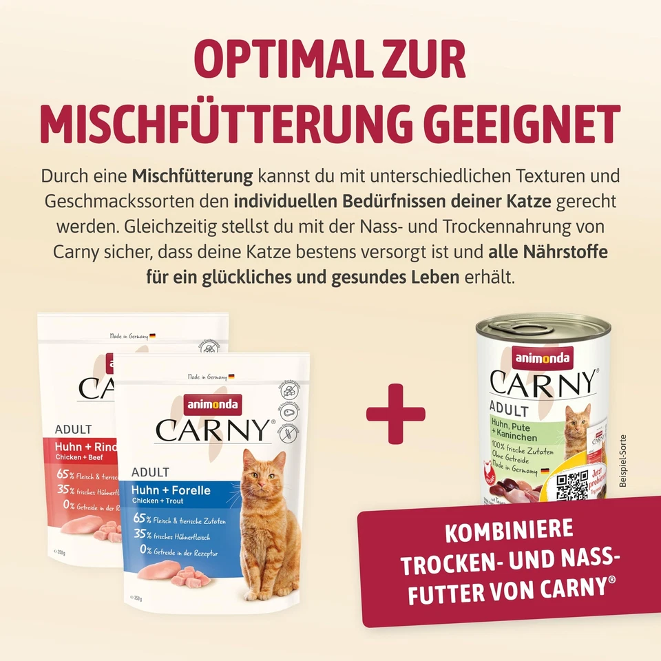 Carny Katzen Nassfutter Huhn + Pute + Kaninchen 6 x 800g Katzen Nassfutter vo... - Bild 2 von 3