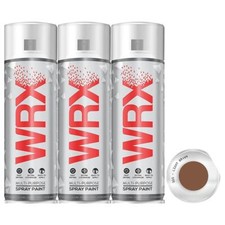 3X WRX Light Brown 305 Multi Purpose Aerosol Spray Paint Solvent Based 400ml