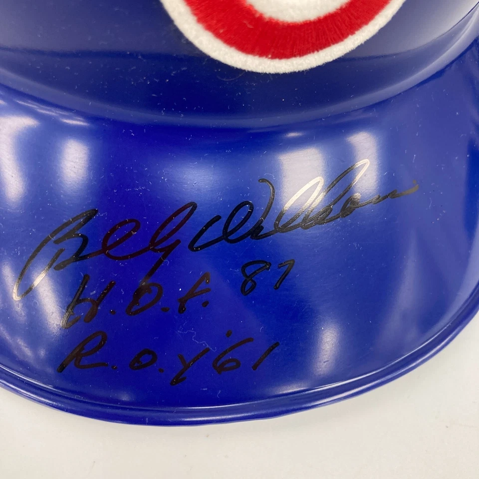 Billy Williams HOF 1987 ROY 1961 Signed Chicago Cubs Game Model Helmet Tristar - Imagem 2 de 4