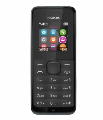 #ad Nokia 105 SIM Free Unlocked Mobile Phone Cheap Basic Black WARRANTY GBP 11.49