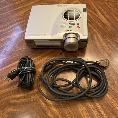 Epson EMP-715 400:1 1200 ANSI Lumens 1024x768 Projector w/lamp Cords Tested!