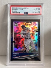 2020 DONRUSS OPTIC BLACK REFRACTOR /25 AARON JUDGE YANKEES PSA 10  POP  1