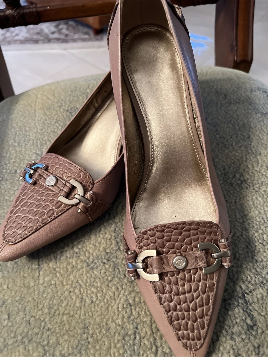 CIRCA JOAN DAVID Leather Pumps Shoes size 9M Brown Patent