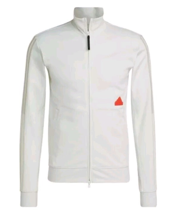 NWT Adidas 3-Stripes Fitted Full Zip Track Jacket HG2071 Off White