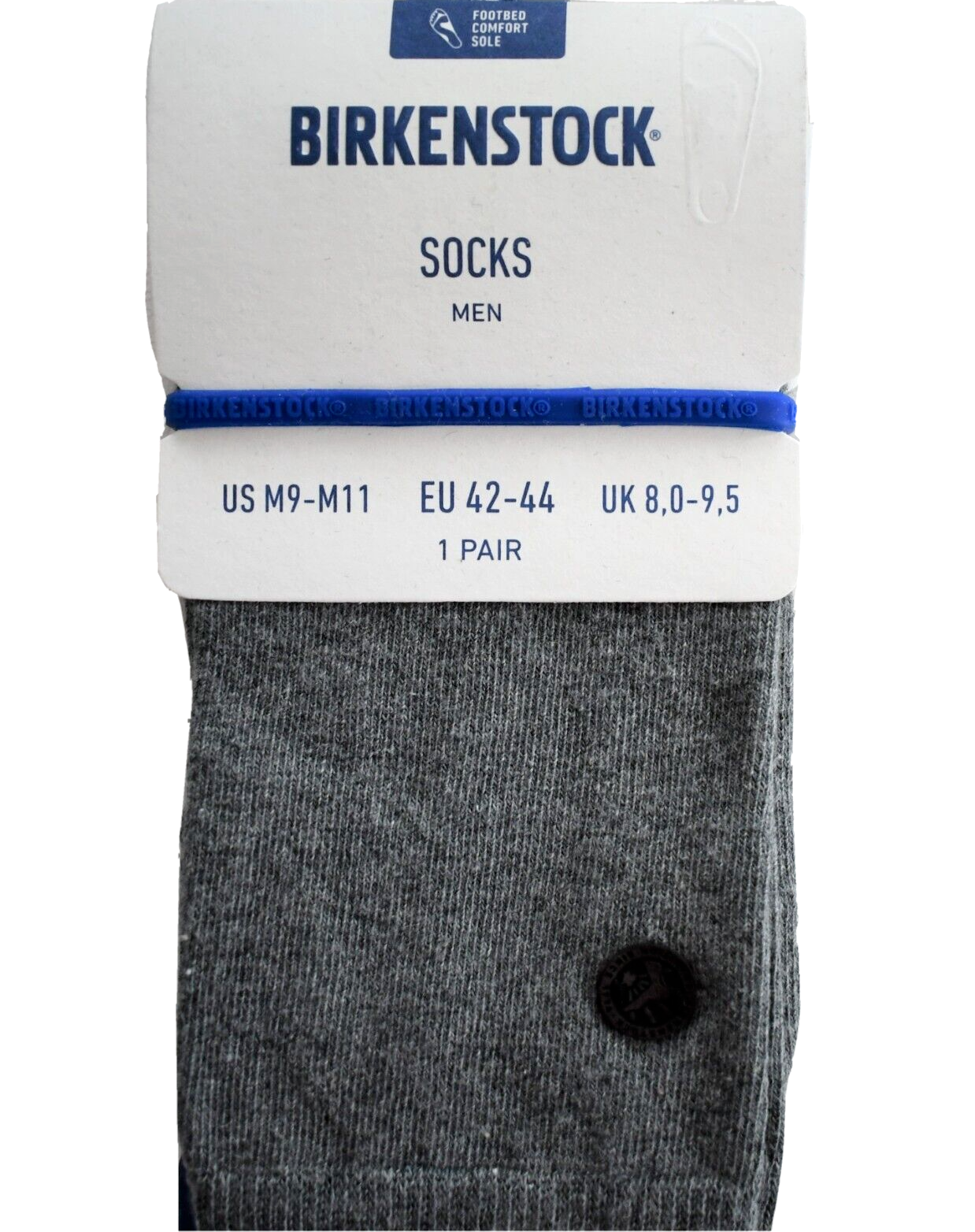 SAOLA BIRKENSTOCK PLANTARE SUOLA COMFORT GRIGIO COTONE BIOLOGICO calze uomo M9 M11 EU42 44