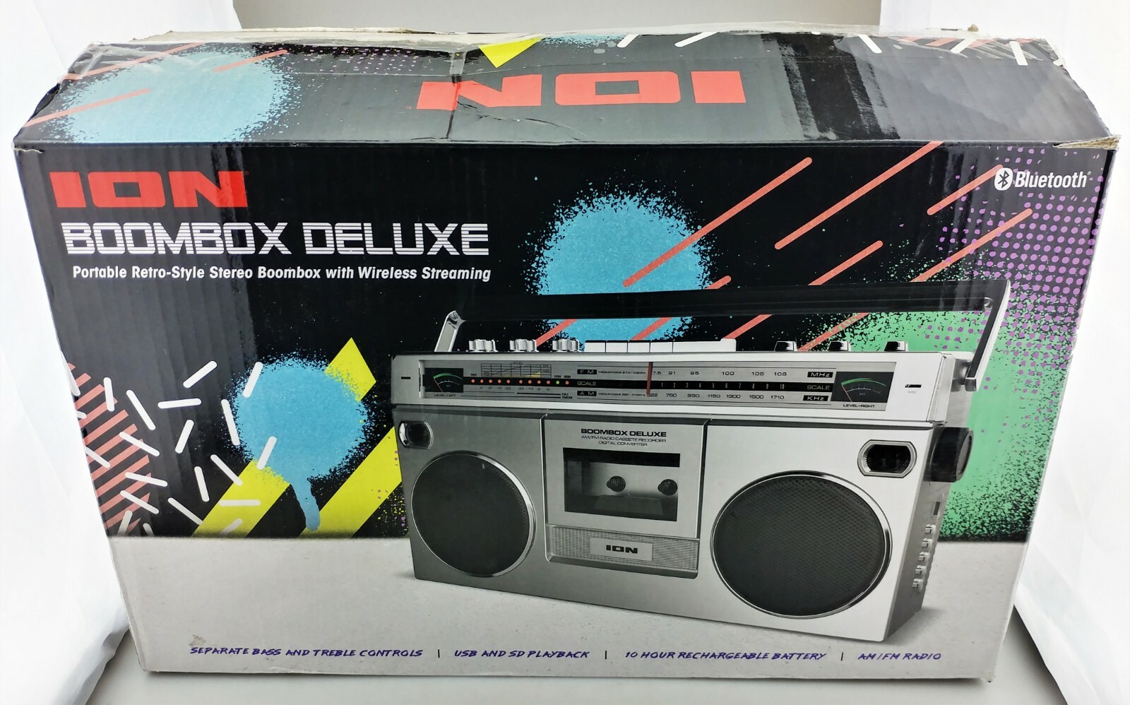 retro boombox bluetooth