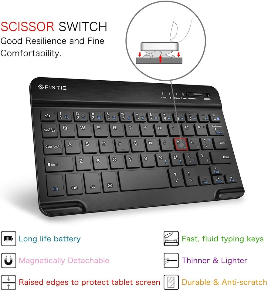 Case for Samsung Galaxy Tab A 8.4 2020 T307 Stand Cover w/ Bluetooth Keyboard - Image 3 of 4