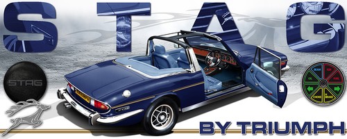 Triumph Stag airbrush art mug showing interior. 12 colours! - 第 22/24 張圖片
